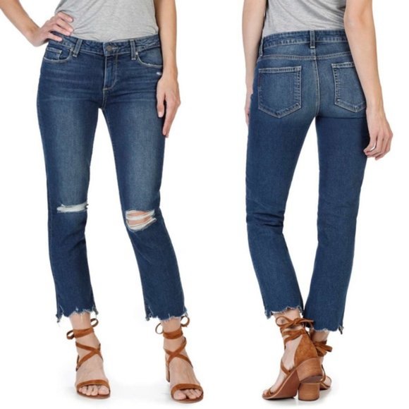 PAIGE Denim - Paige Jeans 29 Miki Straight Crop Scallop Hem NWT